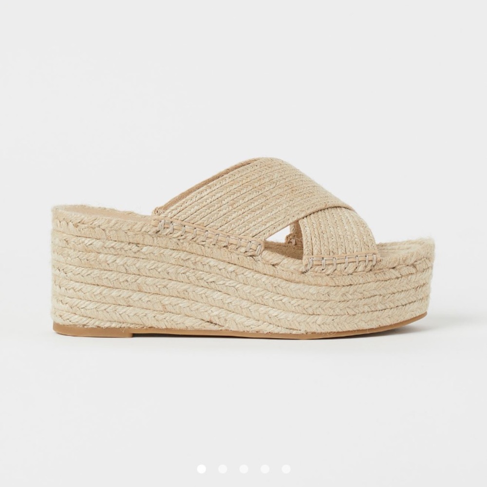 Jute Espadrilles Platform Sandals size 37
